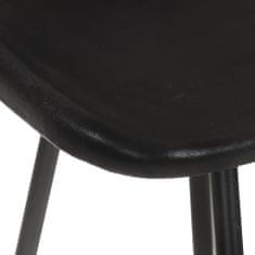 shumee Barové stoličky 2 ks černé pravá kůže