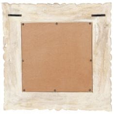 Greatstore Zrcadlo bílé 50 x 50 cm masivní mangovníkové dřevo
