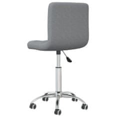 shumee Otočná kancelářská židle světle šedá textil
