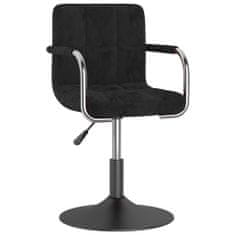 Greatstore Otočná kancelářská židle černá samet