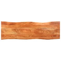 Petromila Lavice s živou hranou 110 cm masivní akáciové dřevo a ocel