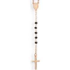 Amen Růžově zlacený náhrdelník s krystaly Rosary CRORN4