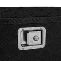 Greatstore Přepravní hliníkový box 70 x 24 x 42 cm lichoběžníkový černý