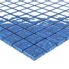 Greatstore Samolepicí mozaikové dlaždice 22 ks modré 30 x 30 cm sklo