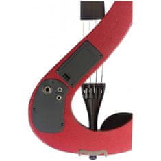 Stagg EVN 4/4 MRD, elektrické housle s pouzdrem a sluchátky, červená metalíza