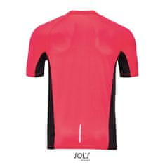 SOL'S Pánské sportovní tričko Sydney s krátkým rukávem Sol`s, Velikost S, Barva Neon růžová