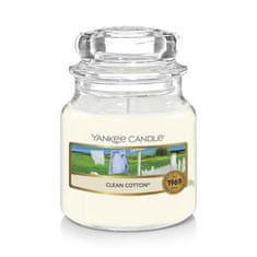 Yankee Candle vonná svíčka Clean Cotton (Čistá bavlna) 104g