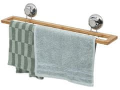 Compactor Bambusový nástěnný držák na ručníky Bestlock SPA Bamboo s přísavkou - bez vrtání