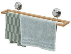 Compactor Bambusový nástěnný držák na ručníky Bestlock SPA Bamboo s přísavkou - bez vrtání
