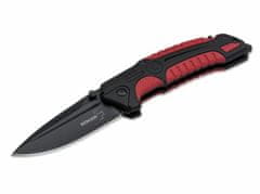 Böker Plus 01BO320 Savior 1 záchranářský nůž 8,4 cm, černo-červená, plast, guma, pouzdro nylon