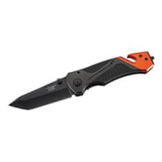 Herbertz 203911 záchranářský nůž 8 cm, černo-oranžová, hliník