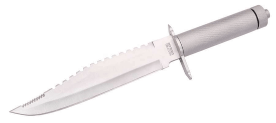 Herbertz 100022 nůž na přežití 21,9 cm, hliník, kožené pouzdro