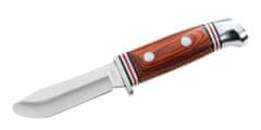 Herbertz 115908 vnější nůž pro děti 8 cm, dřevo Pakka, kožené pouzdro