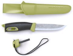 Morakniv 13570 Companion Spark Green vnější nůž 10,4 cm, zeleno-černá, TPE, pouzdro, s křesadlem