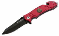 Magnum 01LL470 Fire Fighter Red záchranářský nůž 8,3 cm, červená, hliník