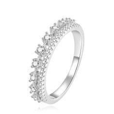 Beneto Luxusní stříbrný prsten s čirými zirkony AGG409 (Obvod 60 mm)