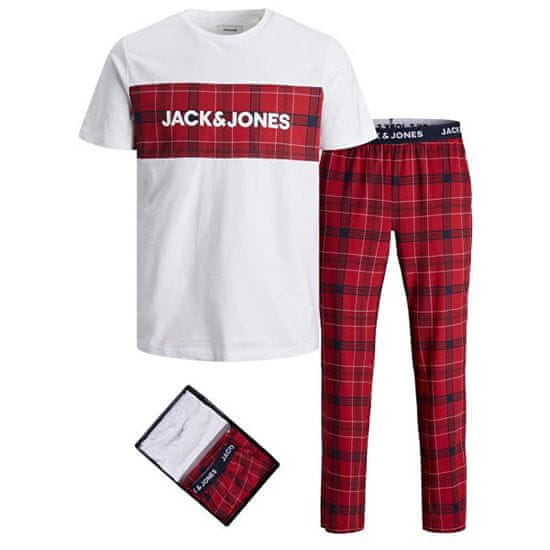 Jack&Jones Pánské pyžamo JACTRAIN 12198200 Scarlet Sage