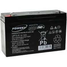 POWERY Powery náhradní akumulátor 6V 12Ah nahrazuje Panasonic LC-R0612P