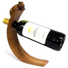 AWGifts Dřevěný stojan na víno - Myš