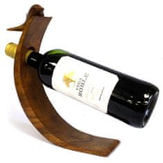 AWGifts Dřevěný stojan na víno - Delfín