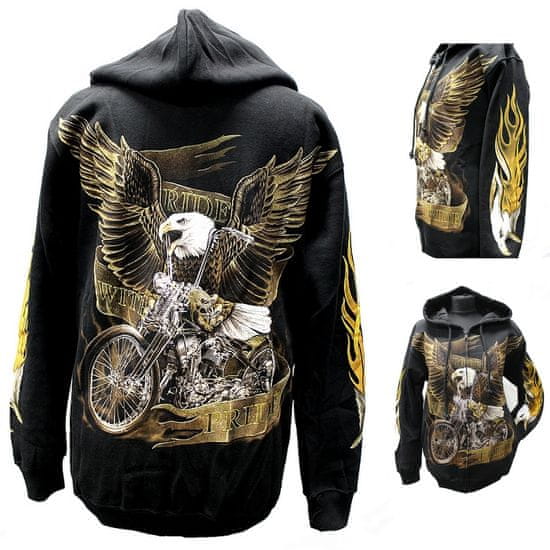 Rock Eagle Mikina pro motorkáře s orlem THMR14