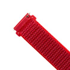 FIXED Nylonový řemínek FIXED Nylon Strap s Quick Release 22mm pro smartwatch, červený