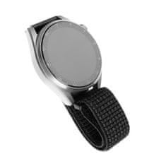 FIXED Nylonový řemínek FIXED Nylon Strap s Quick Release 22mm pro smartwatch, reflexně černý