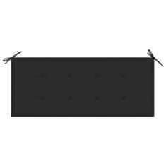 Vidaxl Polstr na zahradní lavici černý 120 x 50 x 4 cm
