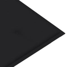Vidaxl Polstr na zahradní lavici černý 100 x 50 x 4 cm
