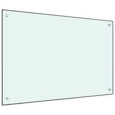 Greatstore Kuchyňský panel bílý 90 x 60 cm tvrzené sklo