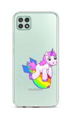 TopQ Kryt Samsung A22 5G silikon Flying Unicorn 65145
