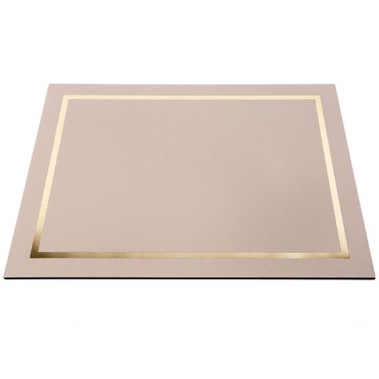 Pinetti VENERE obdelníkové prostírání se zlatým rámečkem, 50 x 39 cm, šedobéžové
