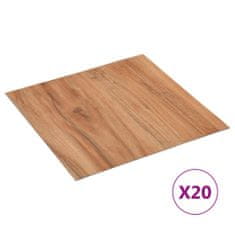 Greatstore Samolepicí podlahové desky 20 ks PVC 1,86 m2 světlé dřevo