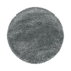 Ayyildiz Kusový koberec Fluffy Shaggy 3500 light grey kruh 80x80 (průměr) kruh