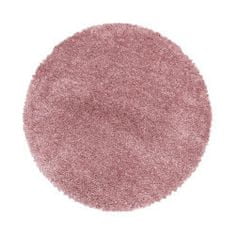 Ayyildiz Kusový koberec Fluffy Shaggy 3500 rose kruh 80x80 (průměr) kruh