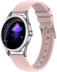ARMODD Candywatch Crystal 2, stříbrná s růžovým řemínkem