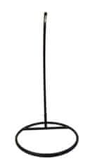 IWHOME Závěsné křeslo DIONA s třásněmi černá + stojan ERIS černá IWH-10190012 + IWH-10260002