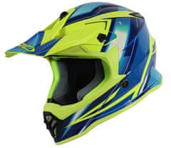 XRC Dětská helma na moto MX Jasper Youth Fluo/blue vel. YL