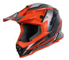 XRC Dětská helma na moto MX Jasper Youth orange/grey vel. YXS