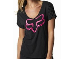 Fox Dámské tričko Boundary Ss Top - Black/Pink vel. M