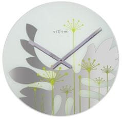 NEXTIME Designové nástěnné hodiny 8088gn Nextime Grass green 43cm