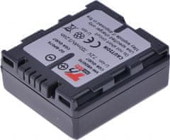 Baterie T6 Power pro videokameru Hitachi DZ-BP7SW, Li-Ion, 7,2 V, 720 mAh (5,2 Wh), šedá