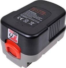 T6 power Baterie pro Black and Decker HPD1400, Ni-MH, 14,4 V, 3000 mAh (43 Wh), šedá
