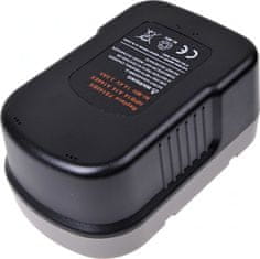 T6 power Baterie pro Black and Decker HPD1400, Ni-MH, 14,4 V, 3000 mAh (43 Wh), šedá