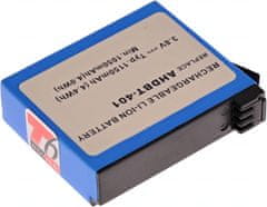 Baterie T6 Power pro videokameru GoPro AHDBT-401, Li-Ion, 3,8 V, 1150 mAh (4,4 Wh), černá