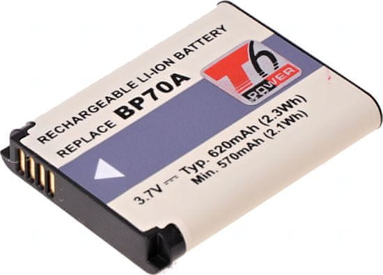 Baterie T6 Power pro digitální fotoaparát SIEMENS BENQ BP70A, Li-Ion, 3,7 V, 700 mAh (2,6 Wh), černá