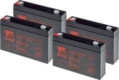 T6 power Sada baterií pro APC SUA750RMI1U, VRLA, 6 V