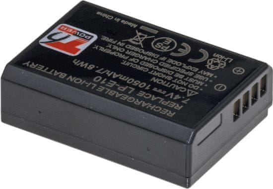 Baterie T6 Power pro Canon EOS Kiss X50, Li-Ion, 7,4 V, 1050 mAh (7,8 Wh), černá