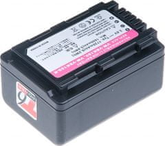 Baterie T6 Power pro videokameru Panasonic VW-VBK180GK, Li-Ion, 3,6 V, 1720 mAh (6,2 Wh), černá