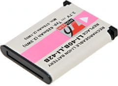 Baterie T6 Power pro digitální fotoaparát Toshiba NP-80, Li-Ion, 3,7 V, 620 mAh (2,3 Wh), černá